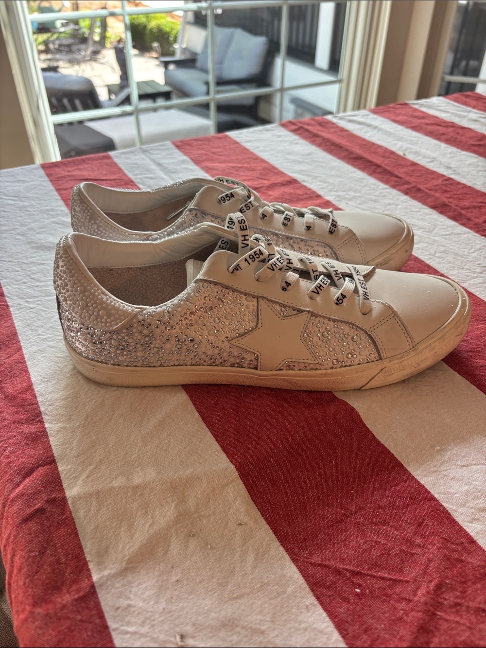 Vintage Havana Ivory Crystal Star Sneakers